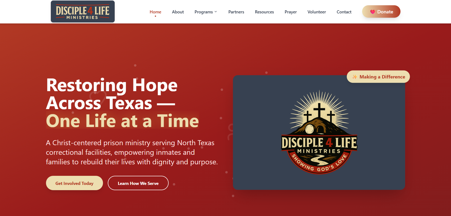 Disciple 4 Life Ministries website screenshot